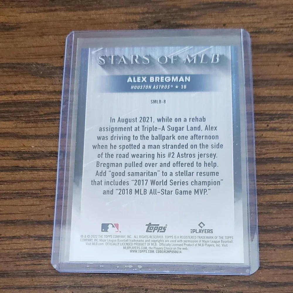 2022 Topps Series 1 Alex Bregman Stars of the MLB #SMLB-8 Houston Astros